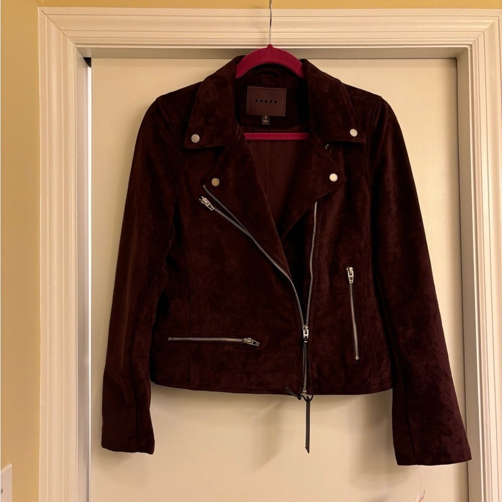 Deep Purple Faux Suede Women's Jacket